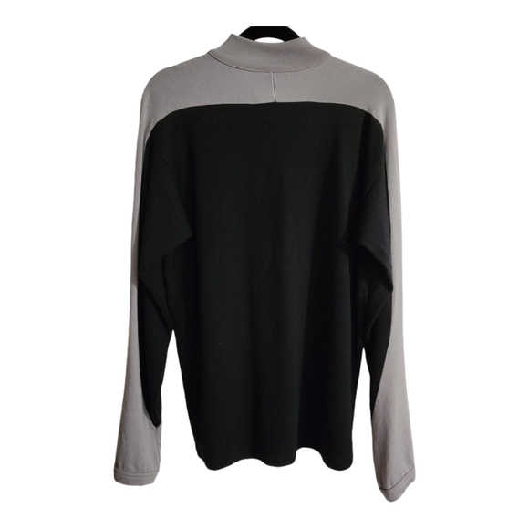 Icebreaker Merino Wool LS Quarter Zip Sweater Size Large Thumb Holes - Picture 2 of 8